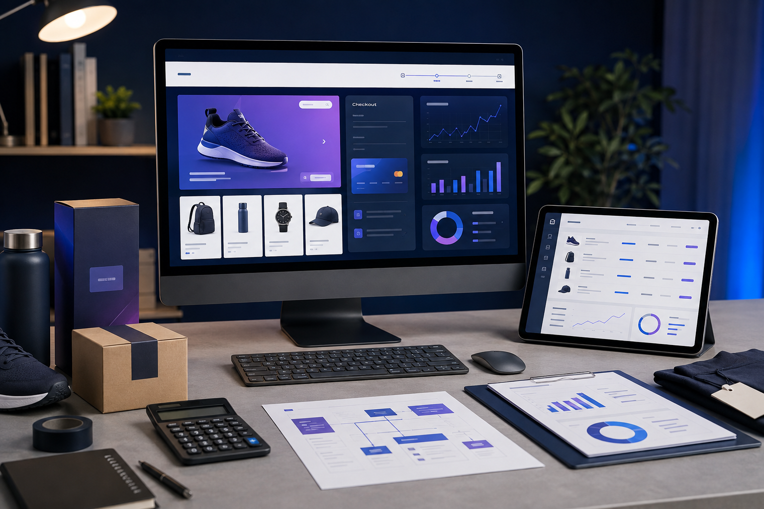 Professionelle Planung eines Onlineshops mit Sortiment, Kennzahlen und Bestellprozessen