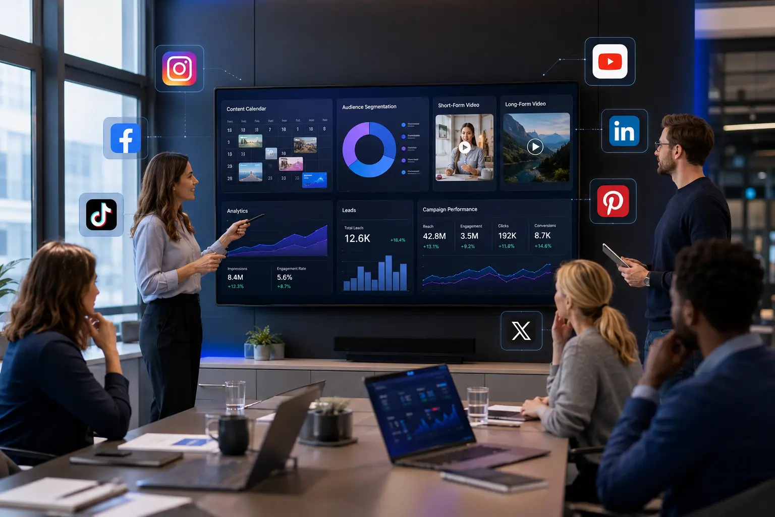 Strategische Auswahl und Auswertung verschiedener Social-Media-Plattformen für Unternehmen